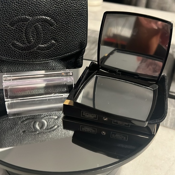 AUTHENTIC CHANEL CAVAIR LEATHER BIFOLD COMPACT WALLET BUNDLE - Picture 6 of 14